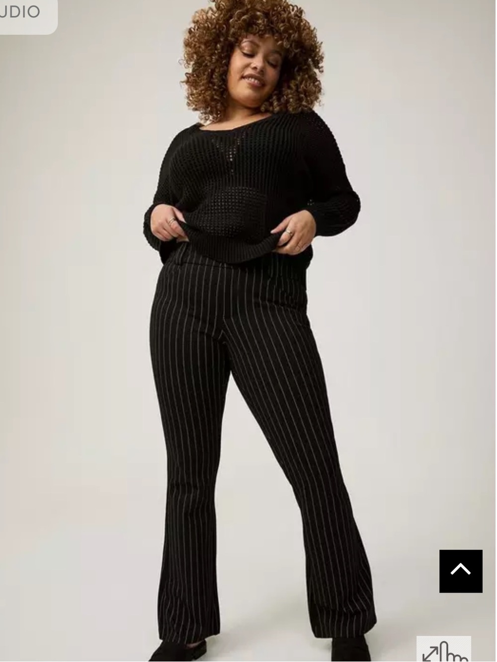 Torrid NWT Studio Luxe Ponte Pinstripe Bootcut Trouser Pants 16 Short